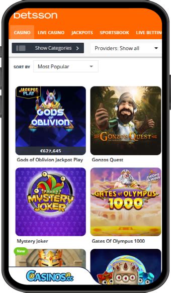 Betsson Casino Mobile App .